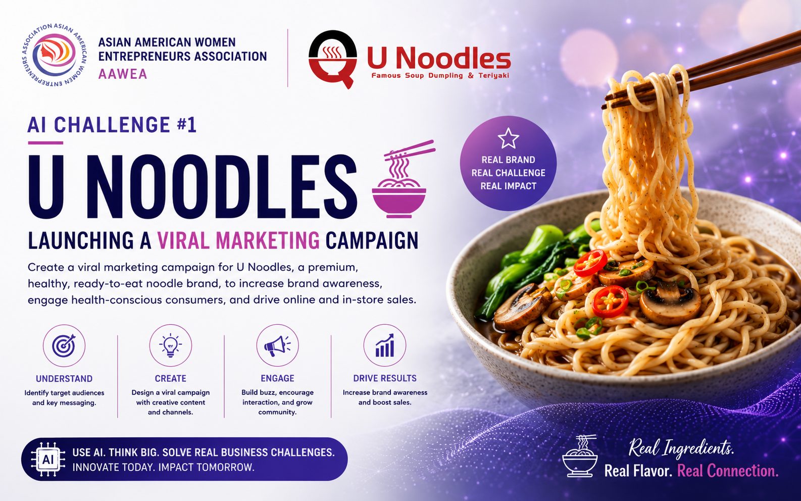 U Noodles 开业引流营销海报挑战