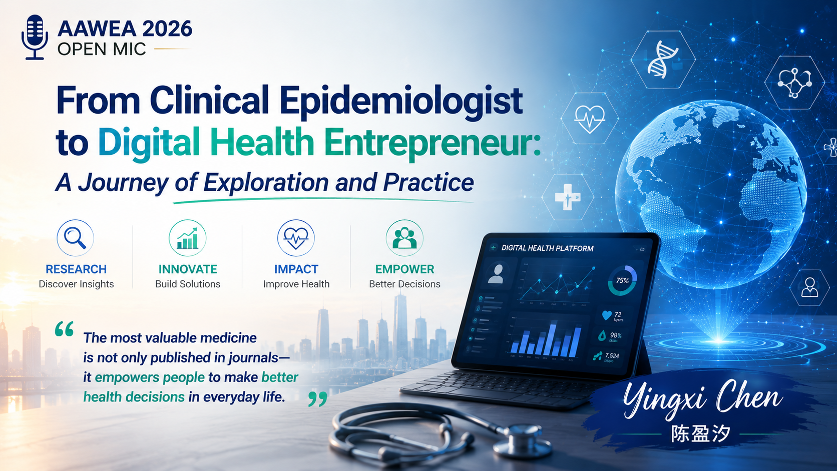 From Clinical Epidemiologist to Digital Health Entrepreneur: A Journey of Exploration and Practice