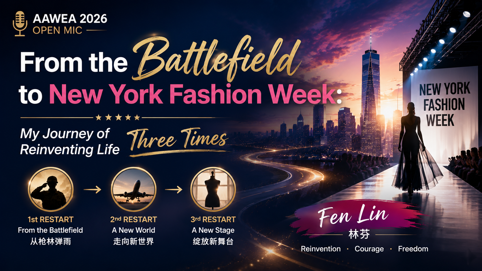 From the Battlefield to New York Fashion Week: My Journey of Reinventing Life Three Times