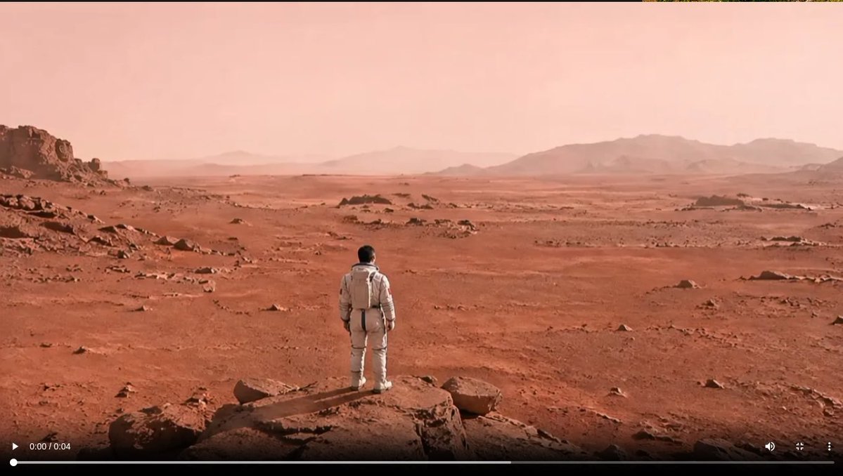 YouTube Thumbnail - Astronaut on a Red Desert World