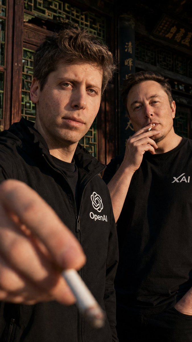 YouTube Thumbnail - Cinematic Tech Leaders Smoking Portrait