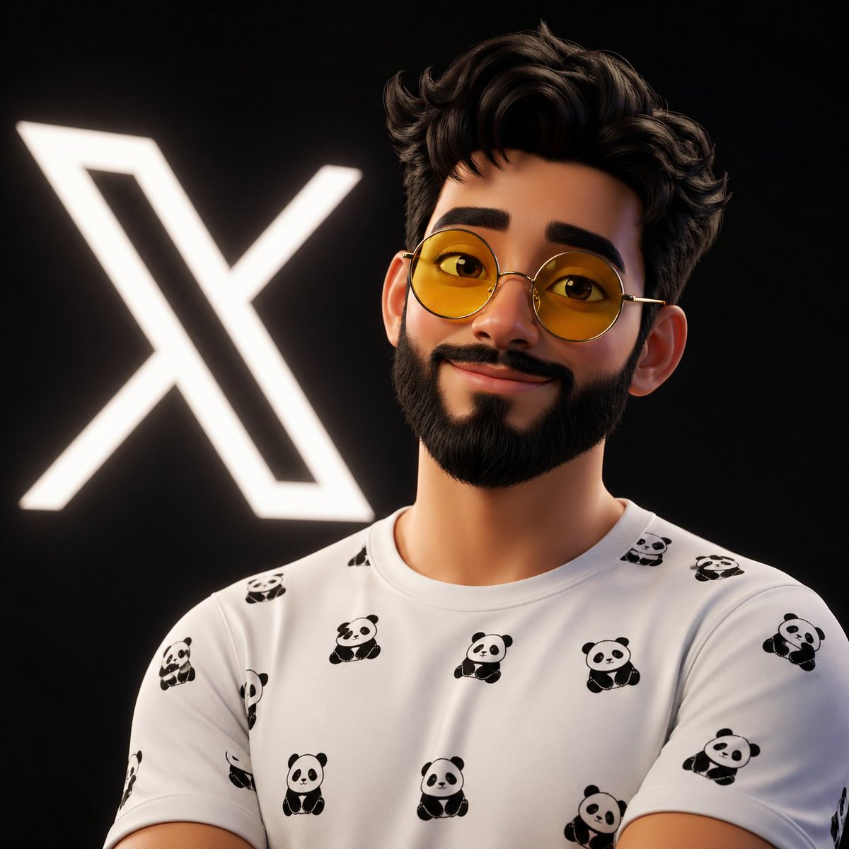 Profile / Avatar - 3D stylized cartoon avatar prompt