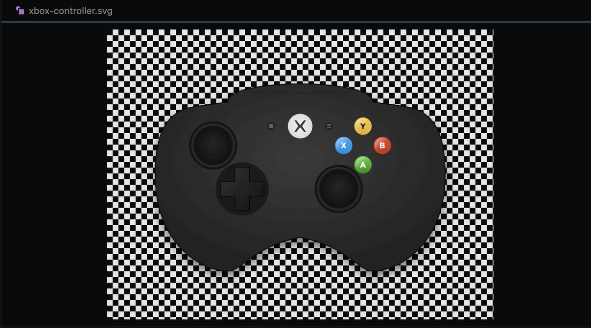 Single-file SVG of an Xbox controller