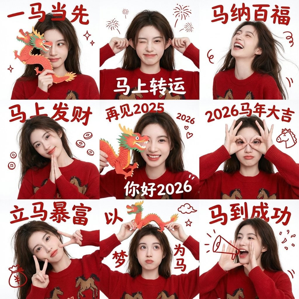 { "project_settings": { "task_type": "九宫格新年祝福肖像（男生版）", "aspect_ratio": "1:1", "grid_layout": "3x3",…