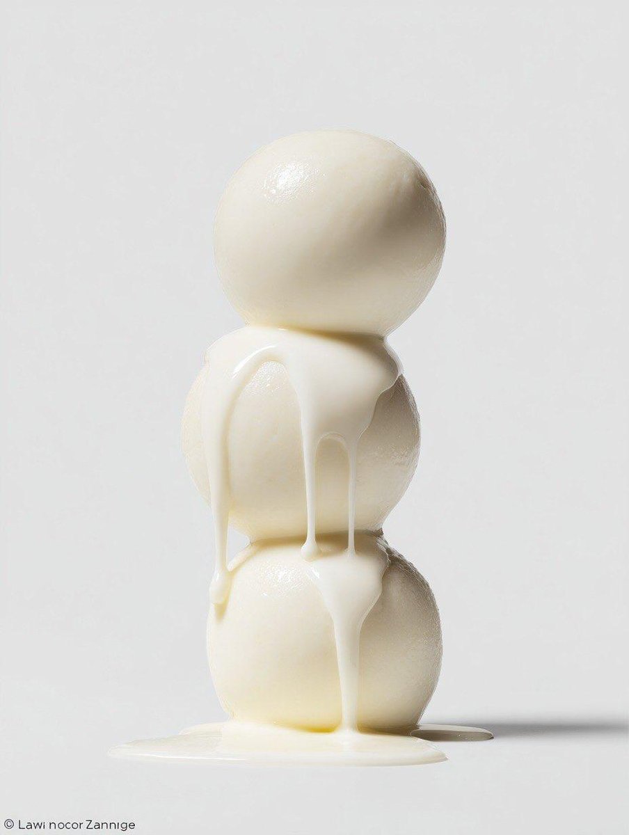 a stack of three [FOOD ITEM] with [LIQUID] dripping down, on a white background, in the style of fo…