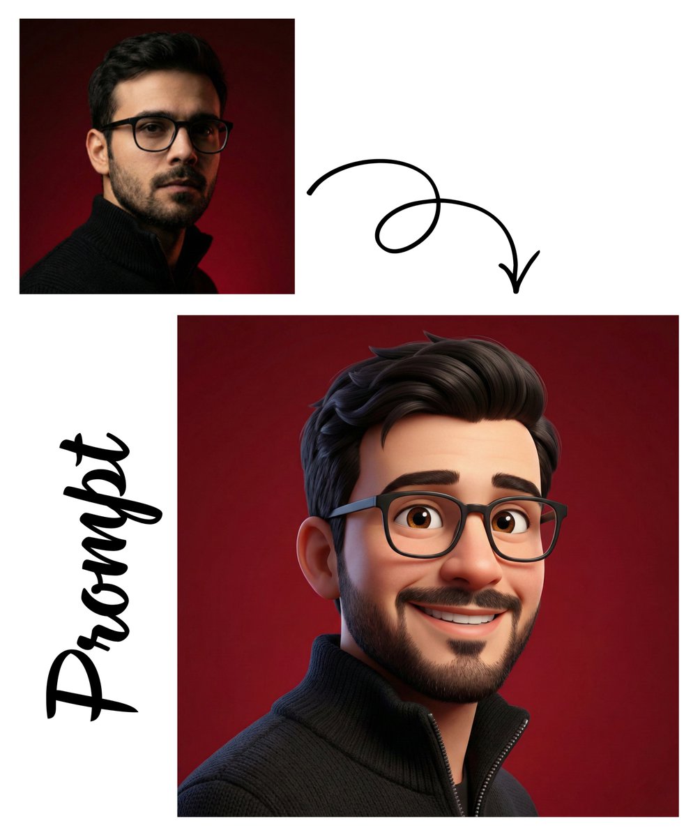 Create a high-quality 3D avatar of the person in the uploaded image with a cheerful, expressive fac…