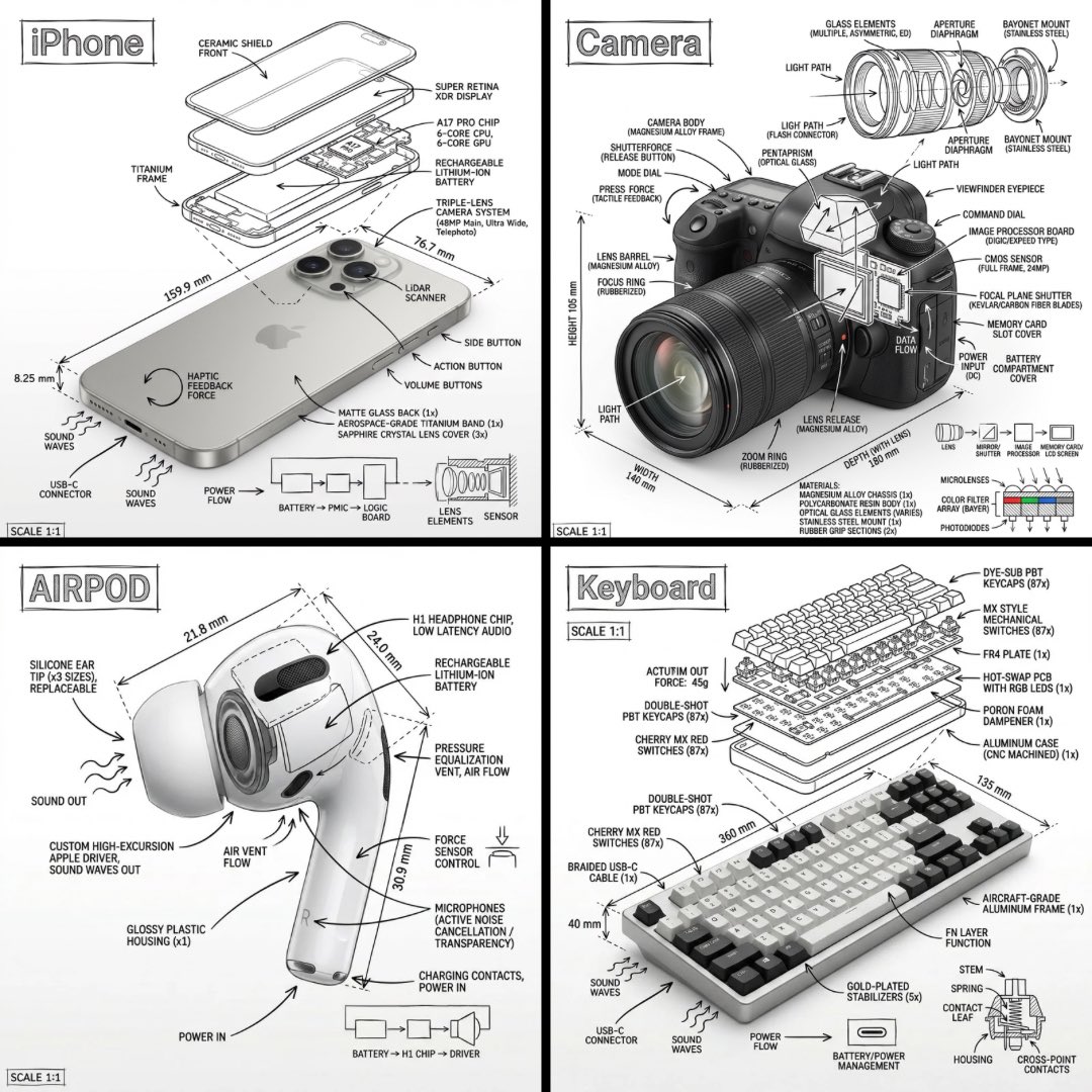 Create an infographic image of [OBJECT], combining a realistic photograph or photoreal render of th…