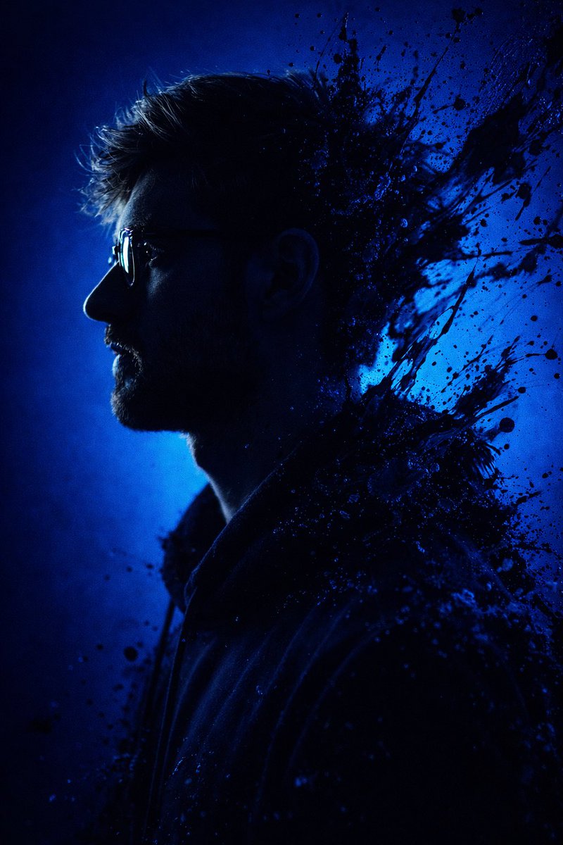 Convert this image into a dramatic, stylized portrait (use the same face as the uploaded photo), 9:…