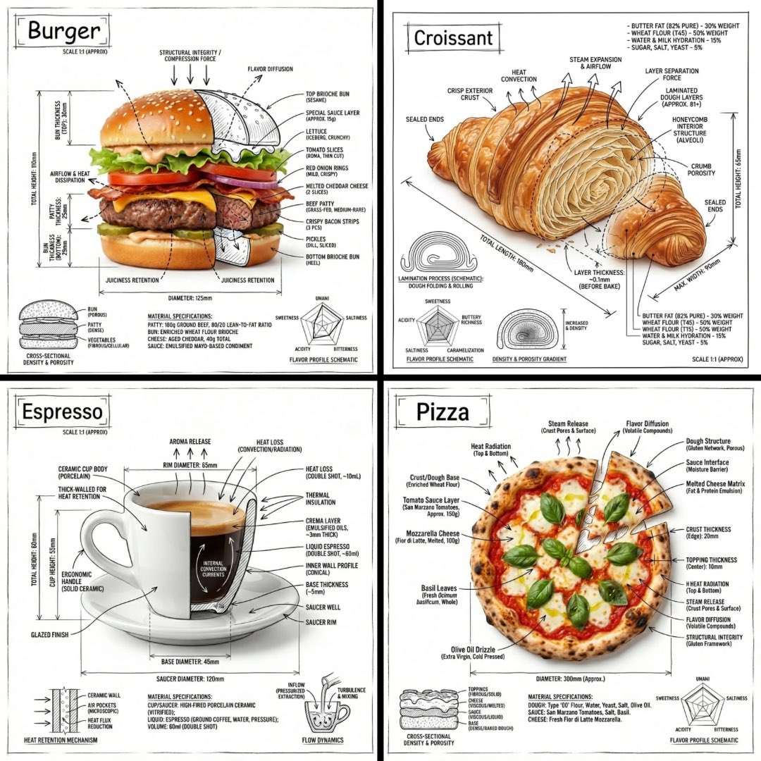 Create an infographic image of [FOOD], combining a realistic photograph or photoreal render of the …