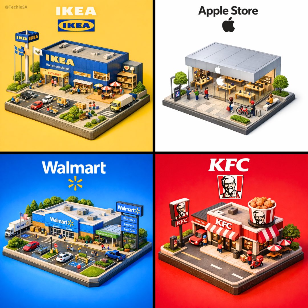 Present a clear, 45° top-down isometric miniature 3D cartoon diorama of the [BRAND], with soft refi…