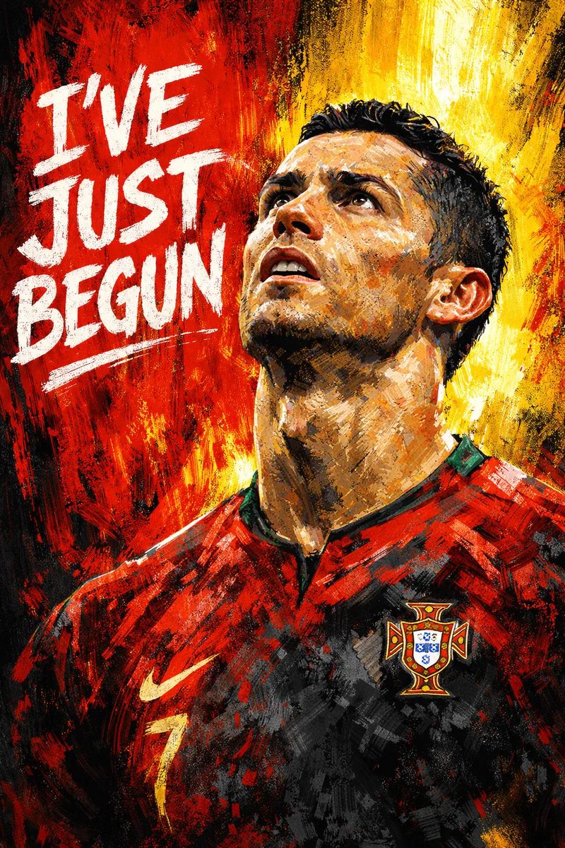 Create a dramatic, digital painting-style portrait of a male footballer looking upwards with a dete…