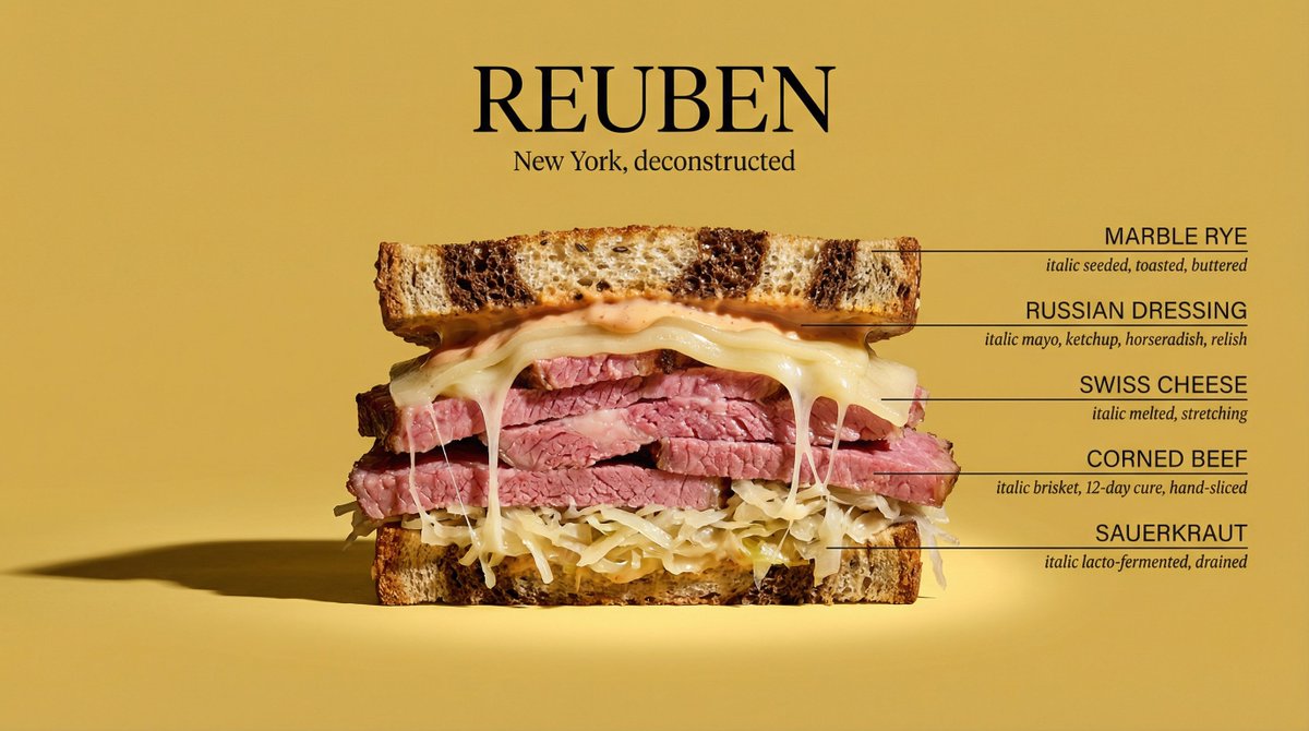 Perfect cinematic cross-section cut through [DISH], sliced cleanly down the center revealing every …
