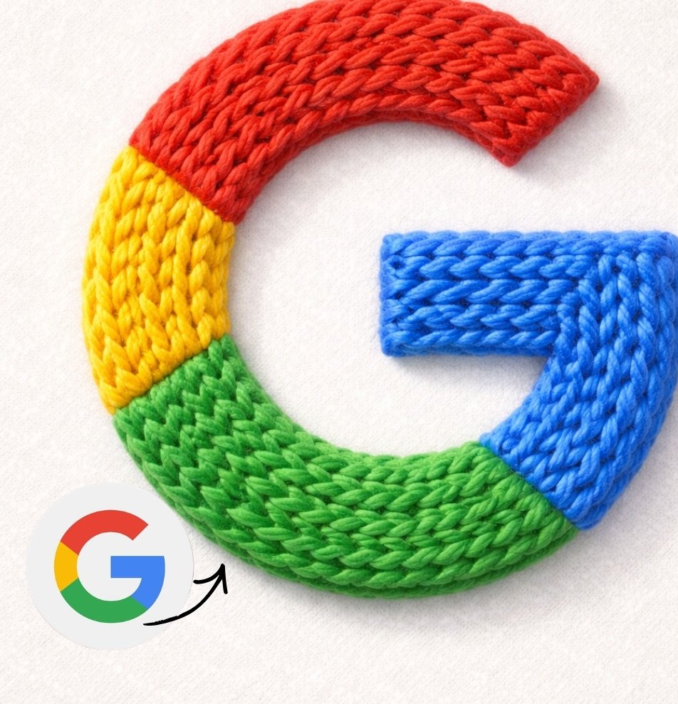 Instagram logo made from thick knitted wool yarn, handcrafted textile design, soft colorful gradien…