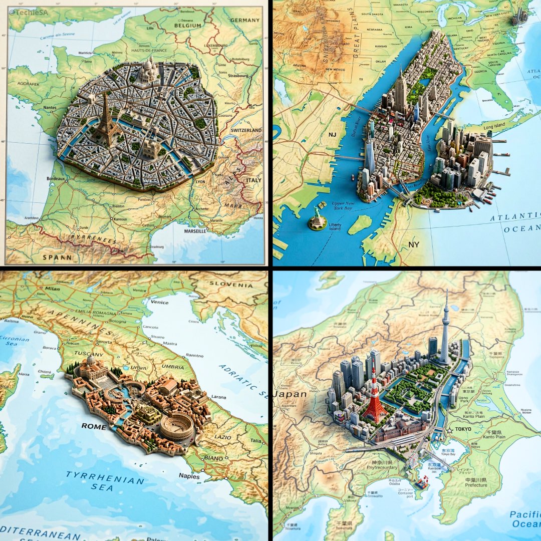 Ultra-realistic top-down geographic map with precise cartographic accuracy, clearly defining the tr…