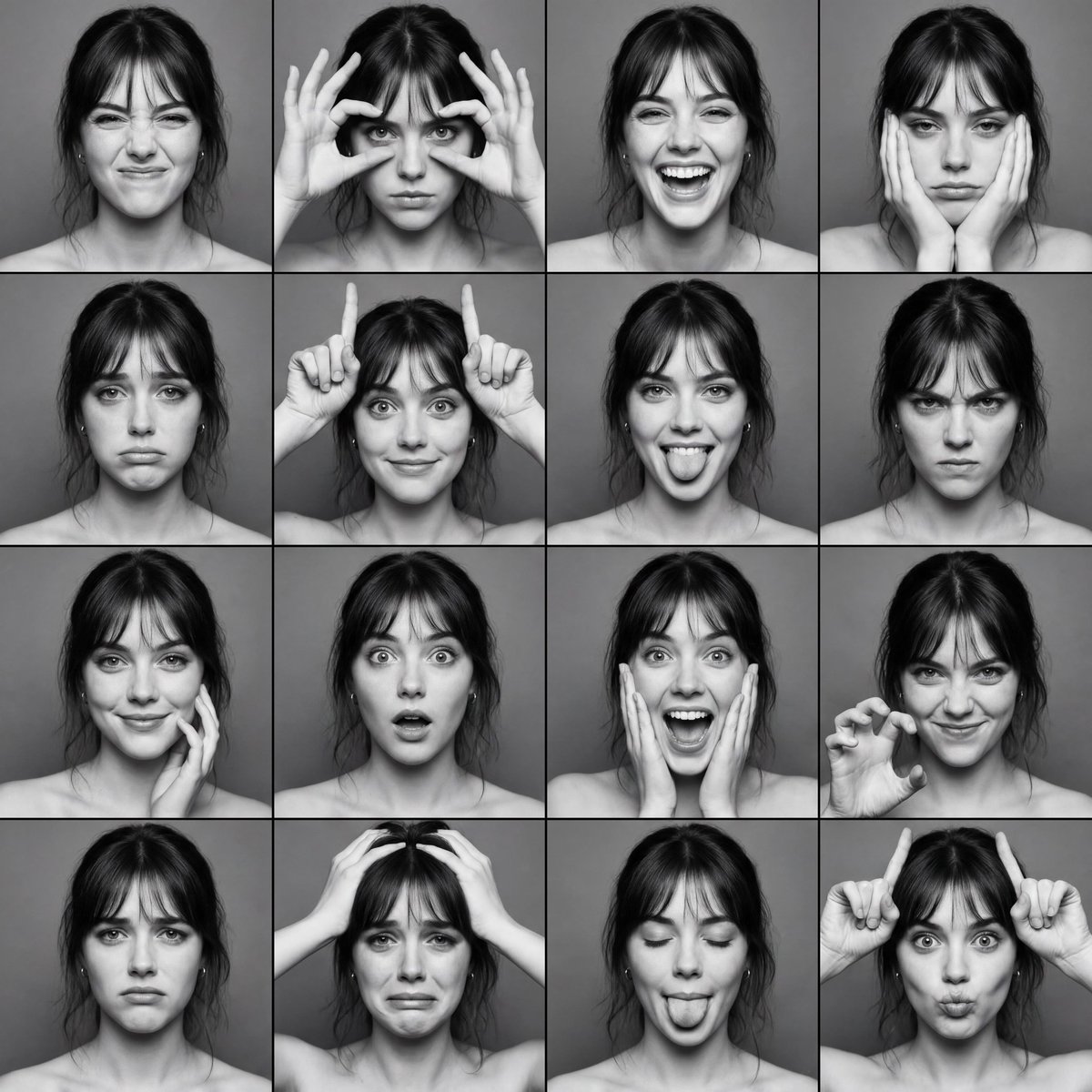 { "generation_request": { "meta_data": { "task_type": "black_and_white_photobooth_expression_grid_4…