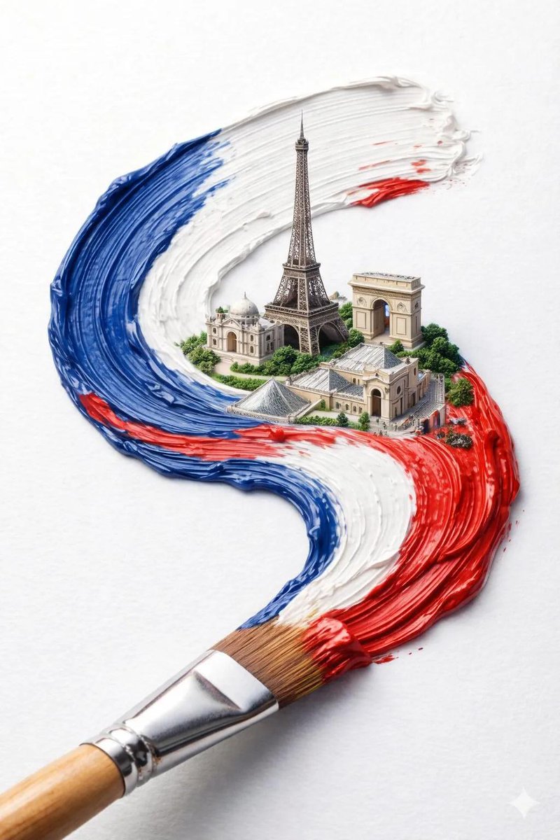 A hyper-realistic macro shot of a paintbrush creating a thick textured paint stroke on a clean whit…