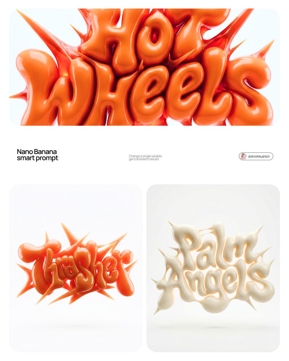 [BRAND NAME] | [COLOR] Act as a 3D Type Designer and CGI Artist working at the intersection of stre…