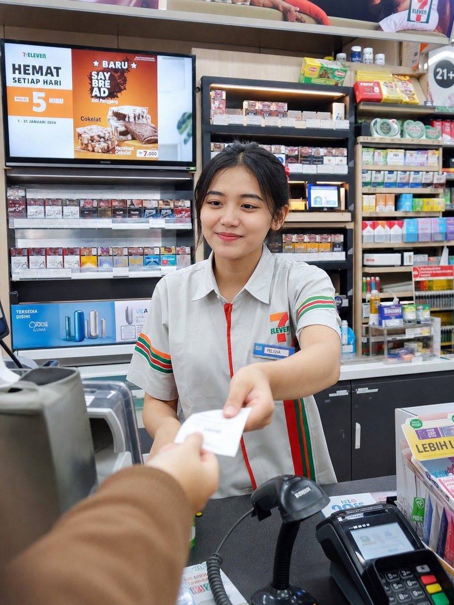 Photorealistic Convenience Store Cashier