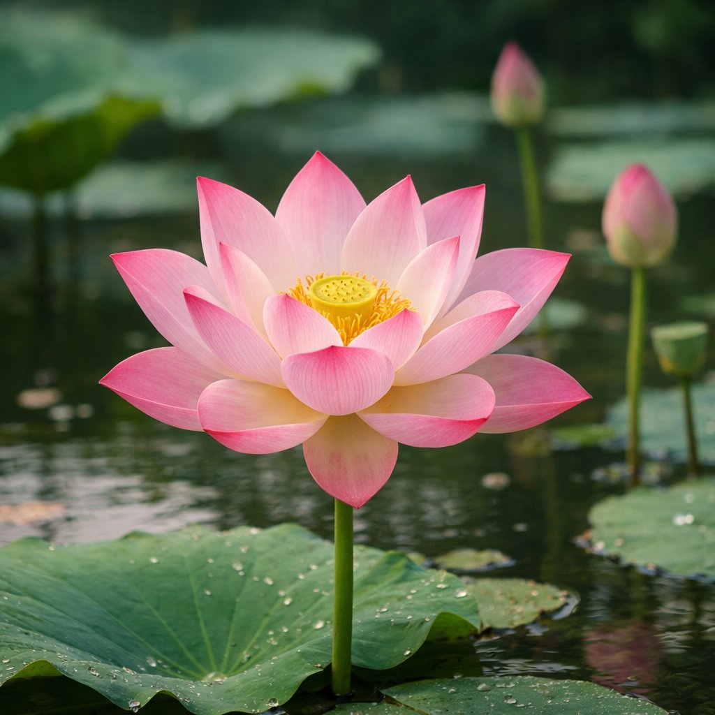 Simple Image Generation Prompt for a Lotus Scene