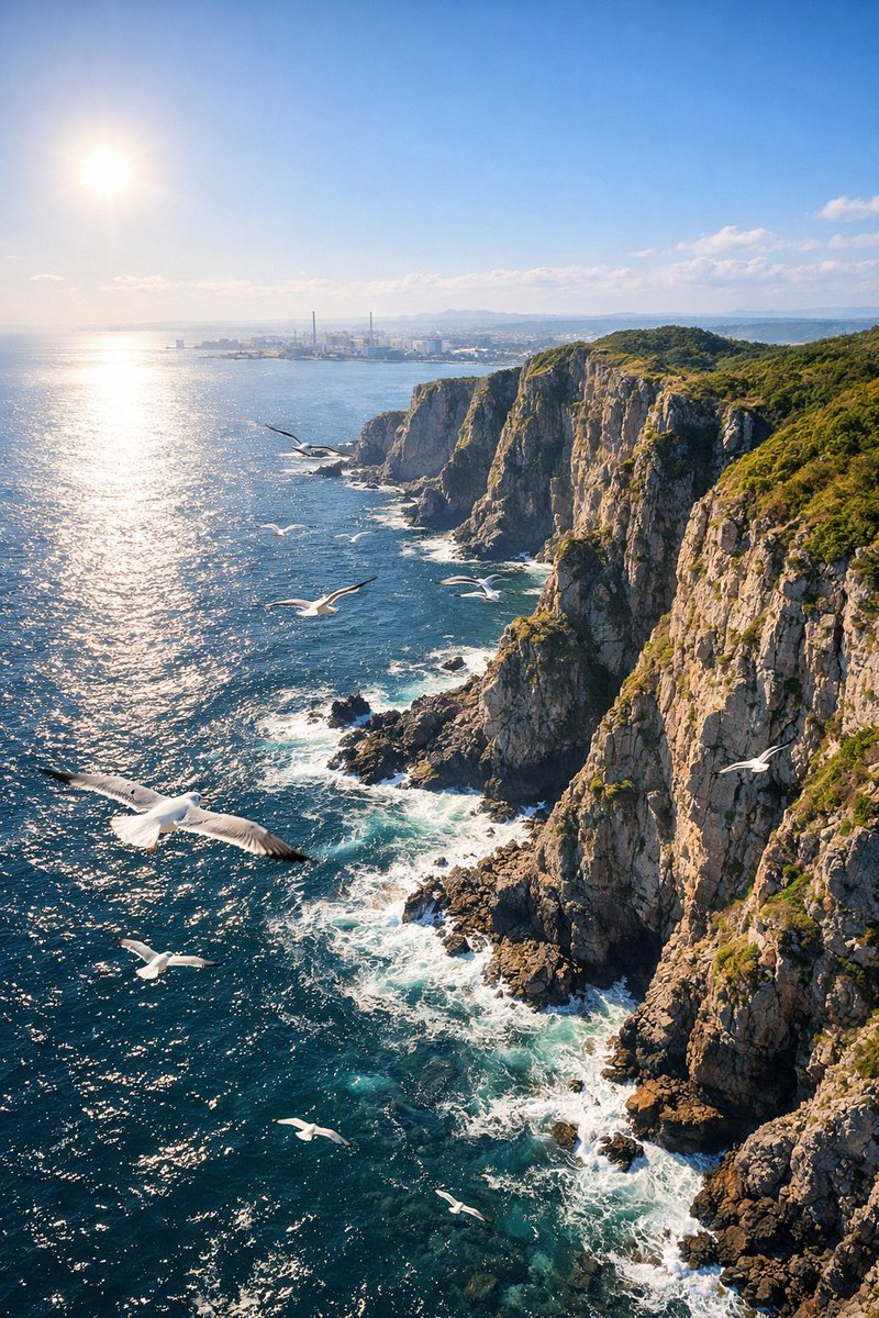 Detailed Aerial Coastal Landscape