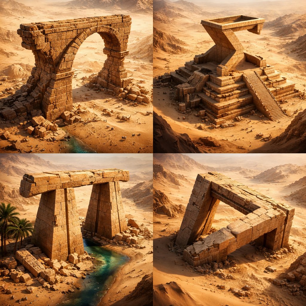 Desert Ruins of Pure Math Grid