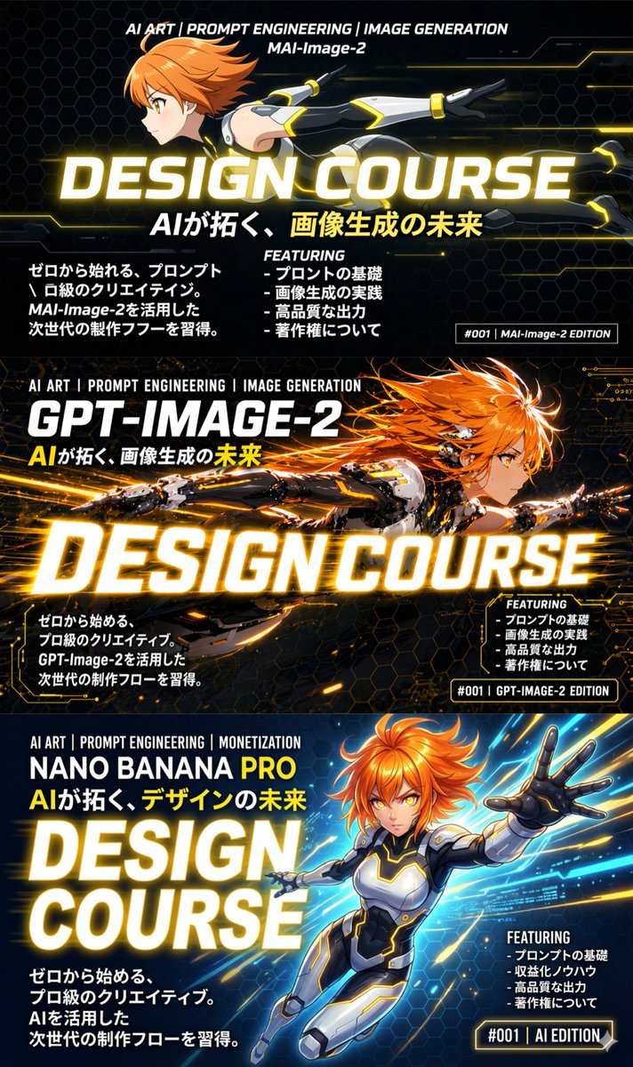3-Panel Anime Sci-Fi Course Promo