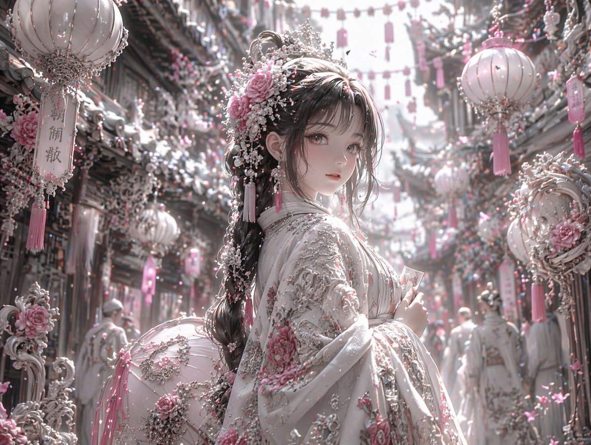 Pastel Pink and Silver Ornate Style Transfer