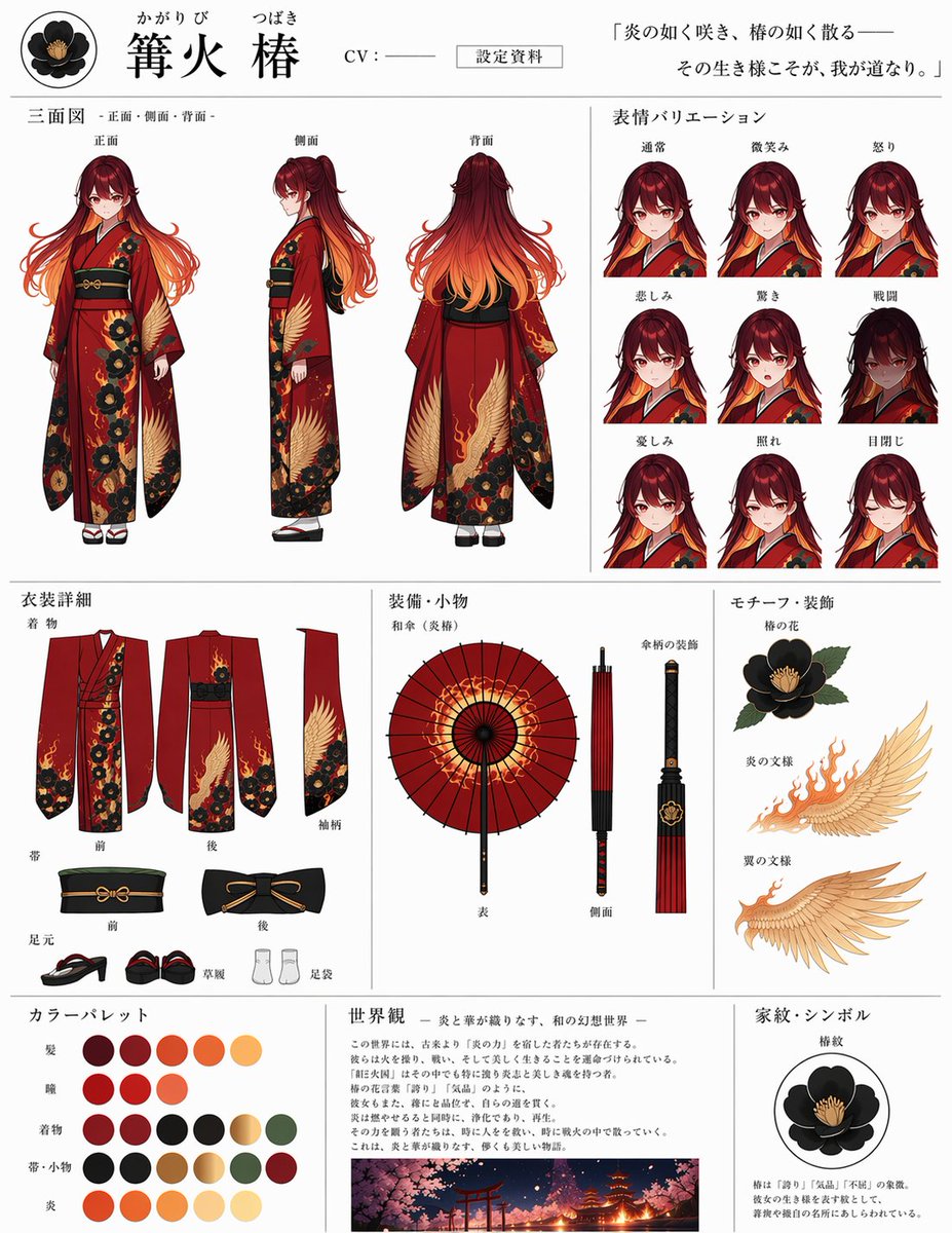 Anime Character Reference Sheet Generator