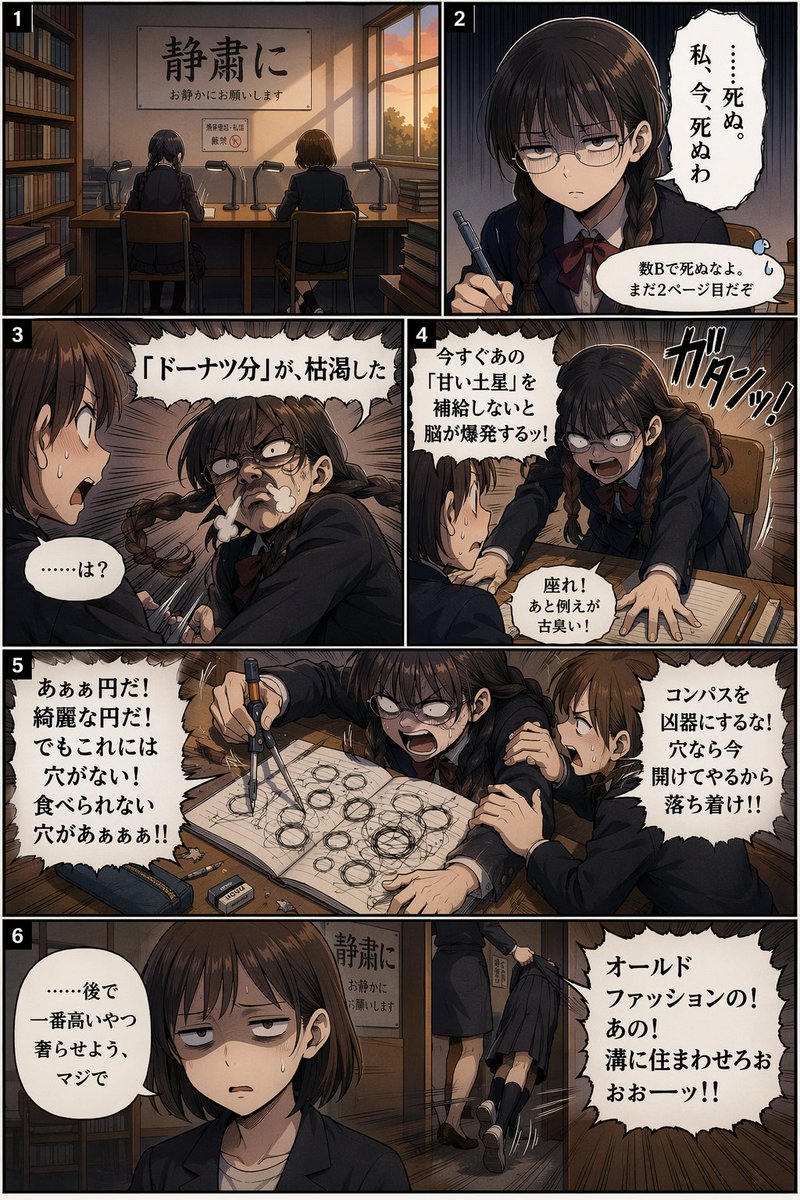 6-Panel Comedy Manga Page