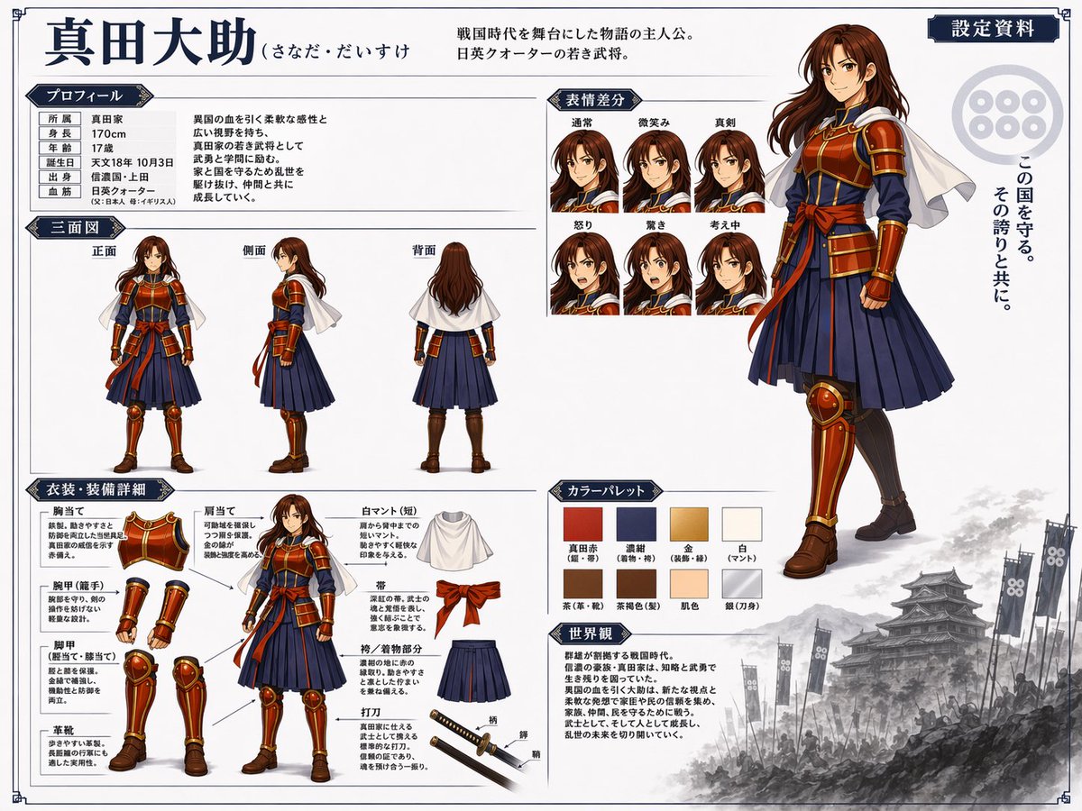 Anime Character Reference Sheet