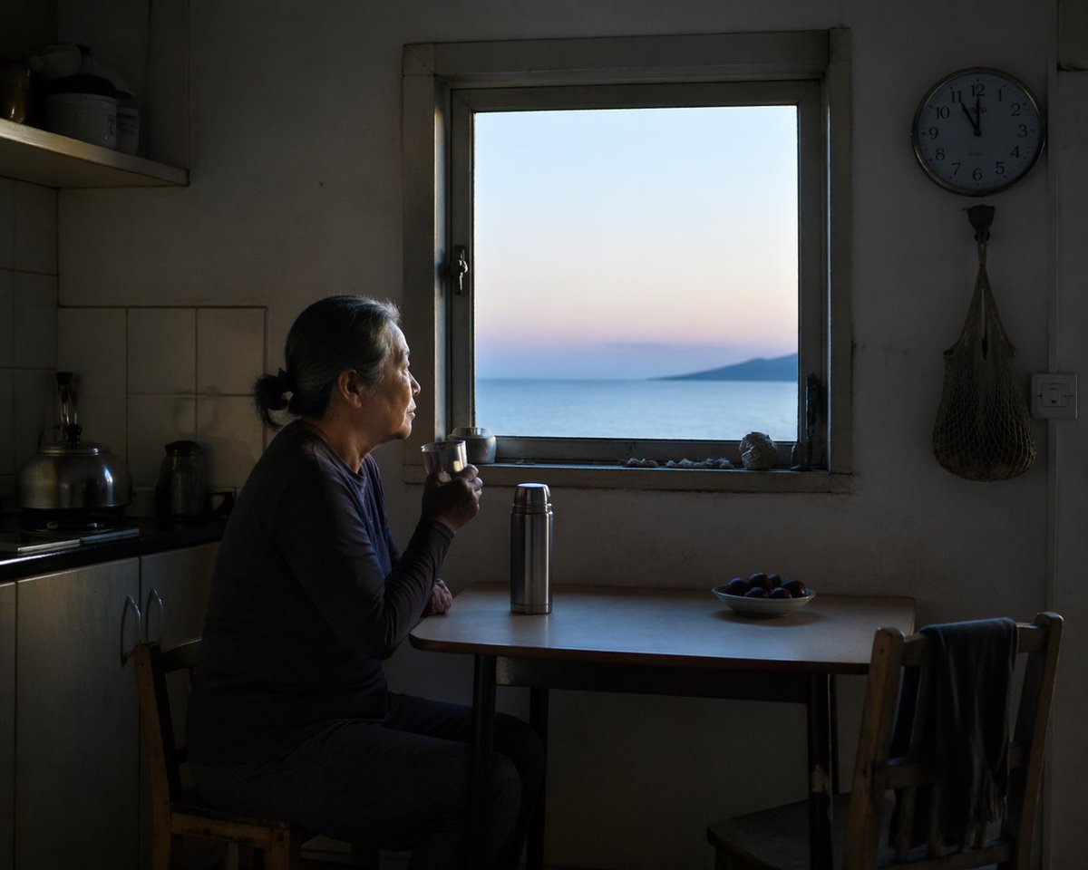 Contemplative Window View Portrait