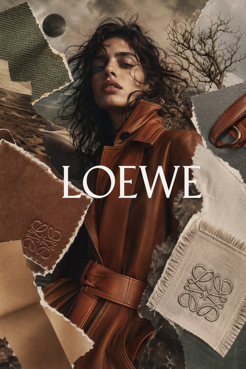 Luxury Fashion Torn-Paper Ad Collage