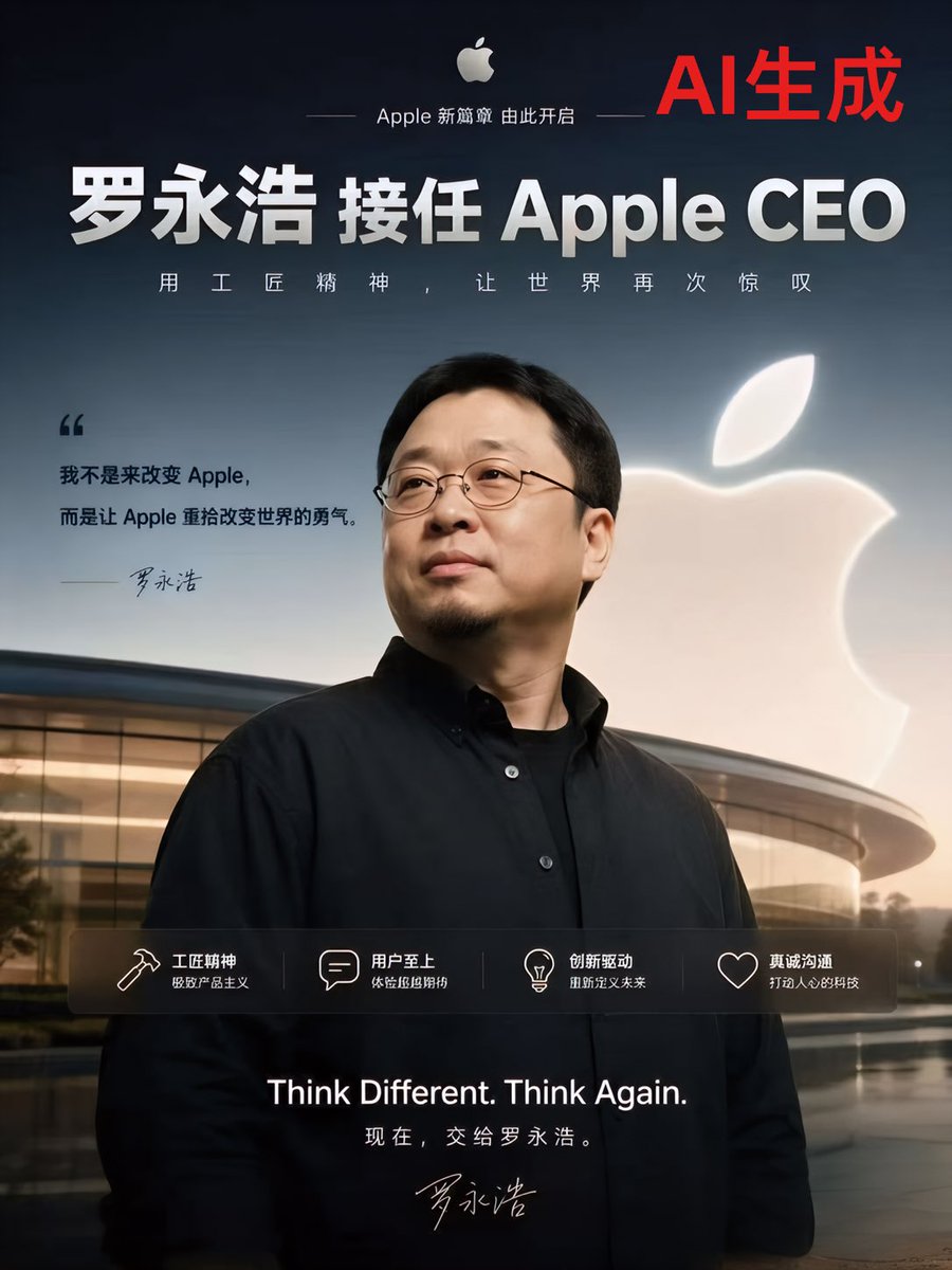 Apple-Style CEO Announcement Poster