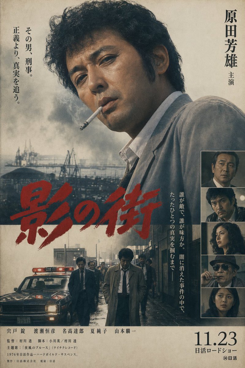 Vintage Japanese Crime Film Poster