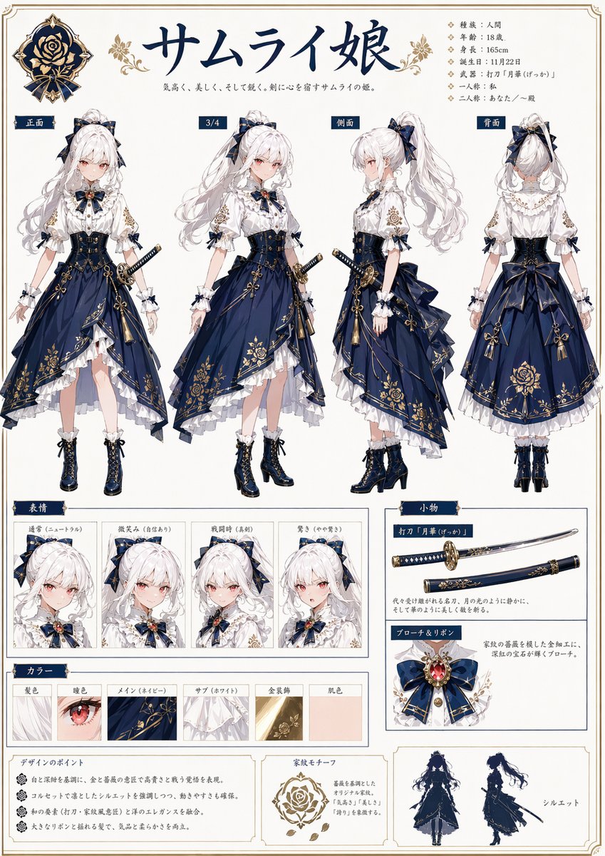 Samurai Princess Character Sheet