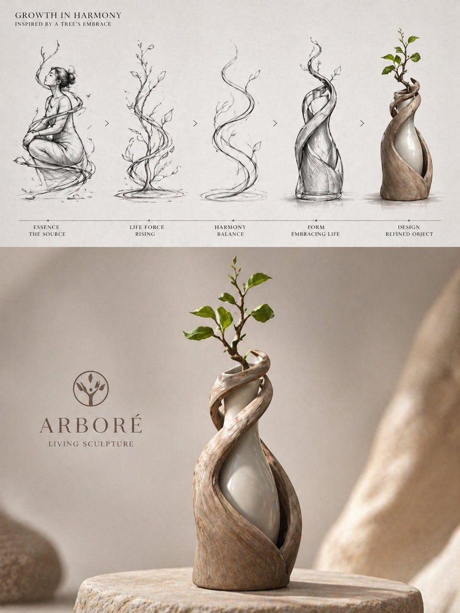 Luxury Biophilic Vase Concept Poster