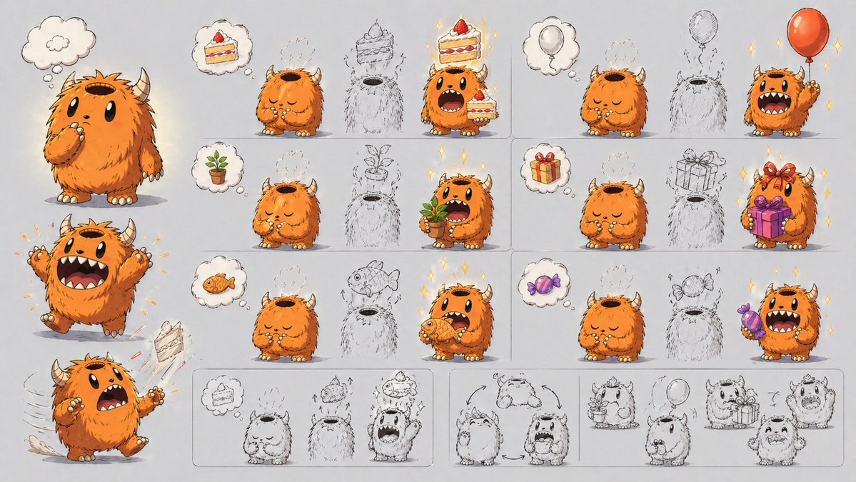 Cute Monster Ability Design Sheet