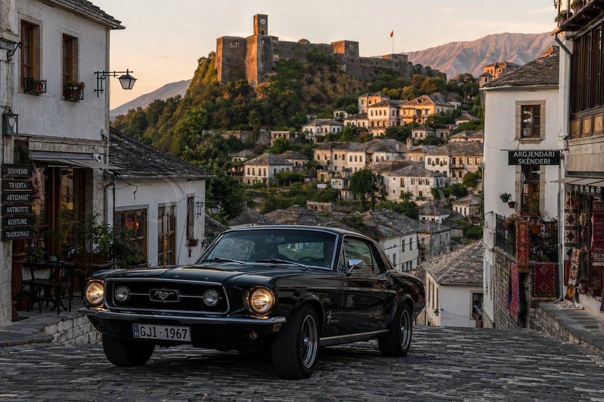 Classic Car in Scenic Location