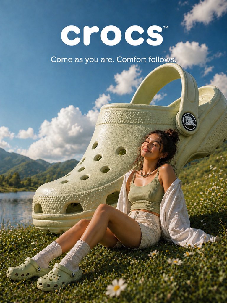 Surreal Crocs Summer Ad Poster
