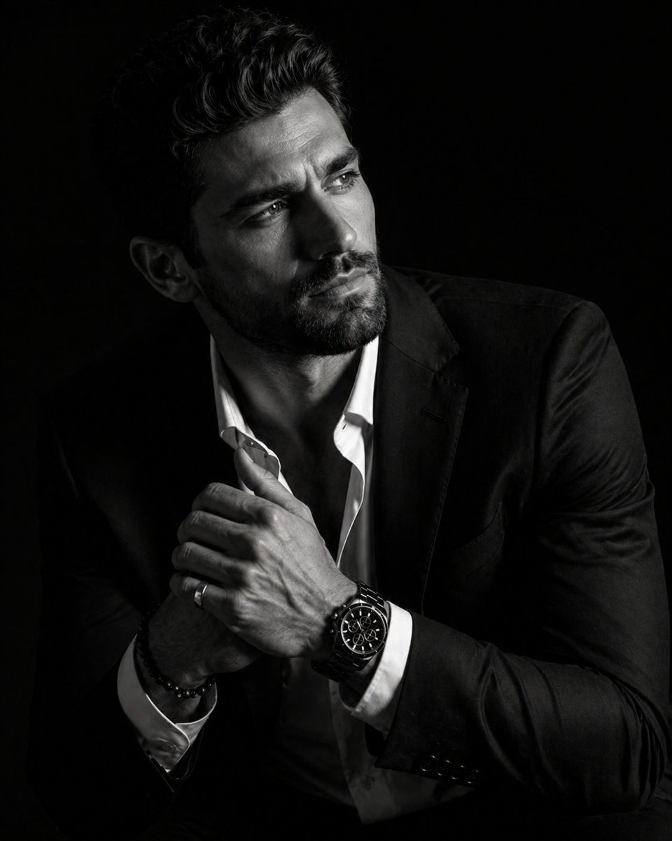 Hyper-Realistic Chiaroscuro Portrait