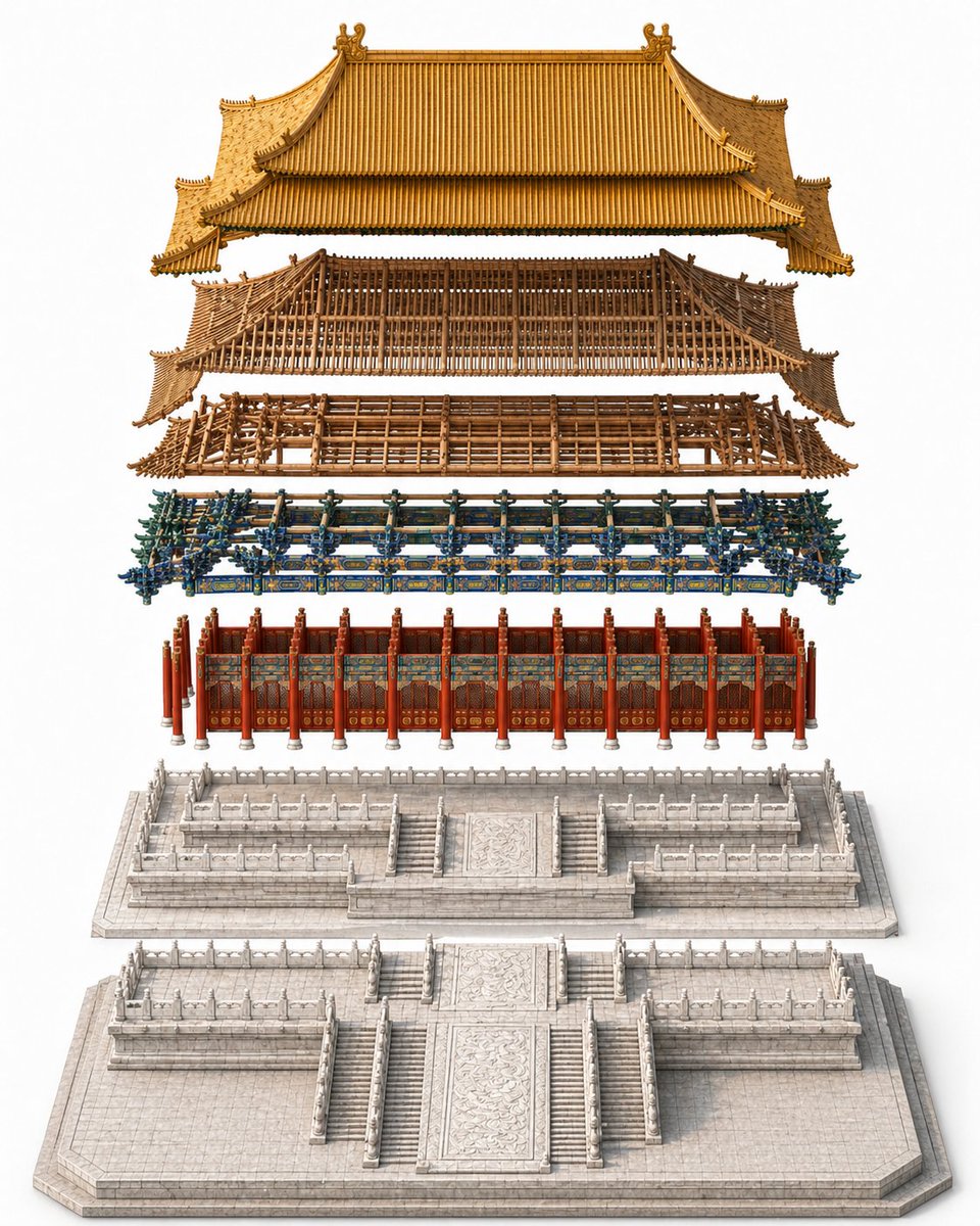 Exploded Imperial Palace Hall Diagram