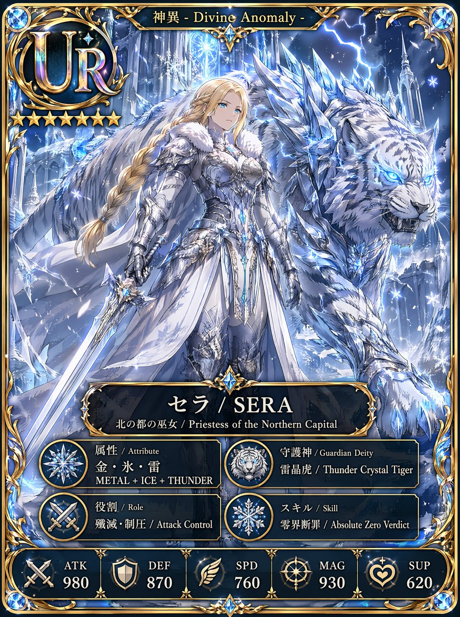 UR Ice Priestess Fantasy Card