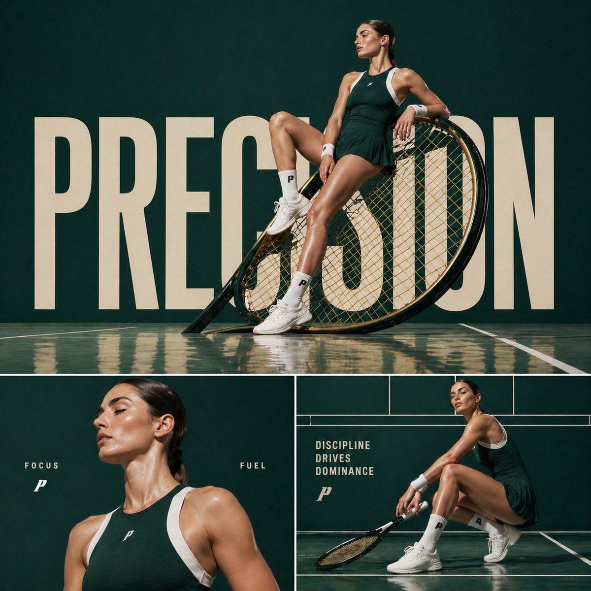 Luxury Tennis Editorial Poster
