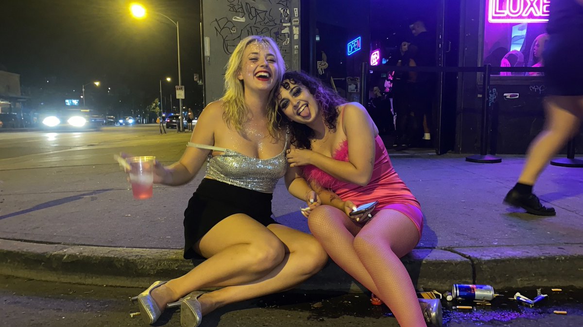 Candid Nightclub Curb Scene