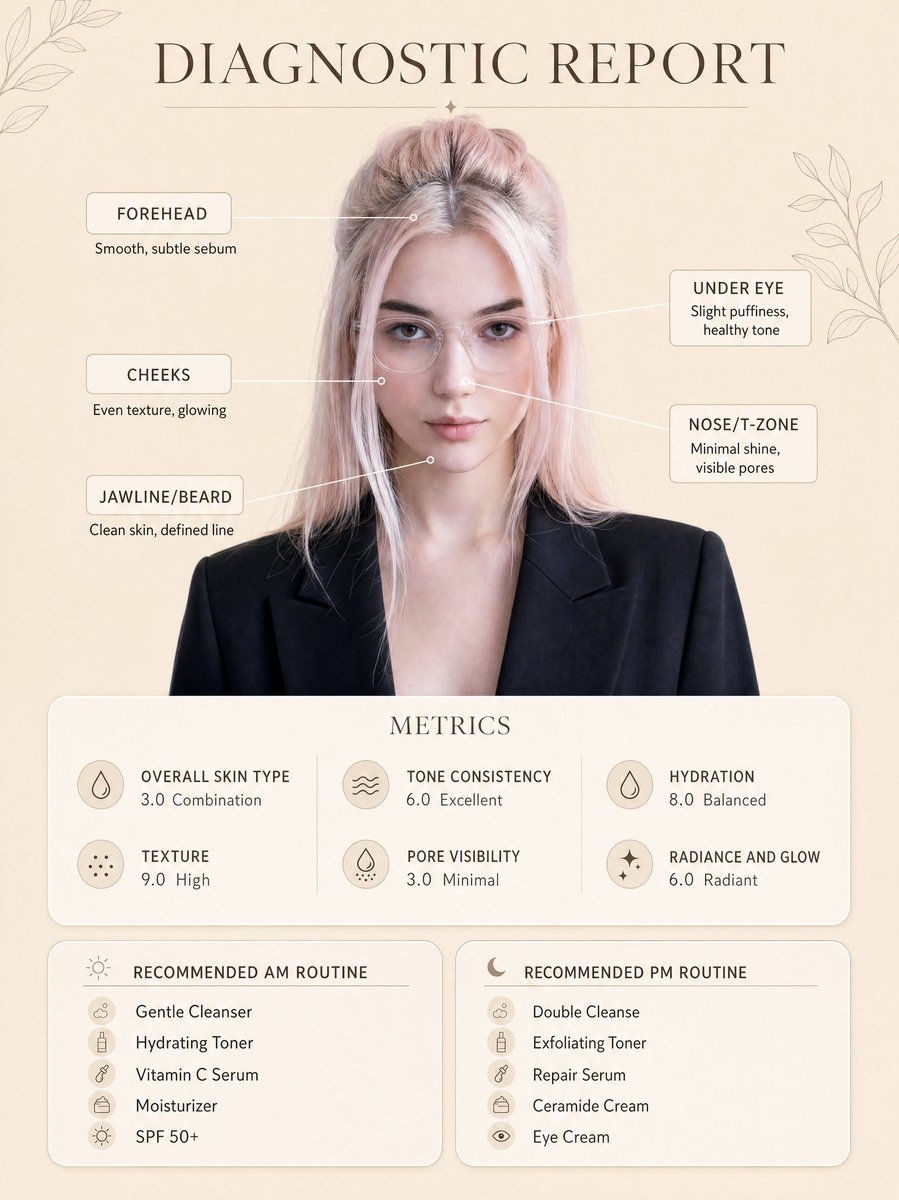 Skincare Diagnostic Infographic Poster