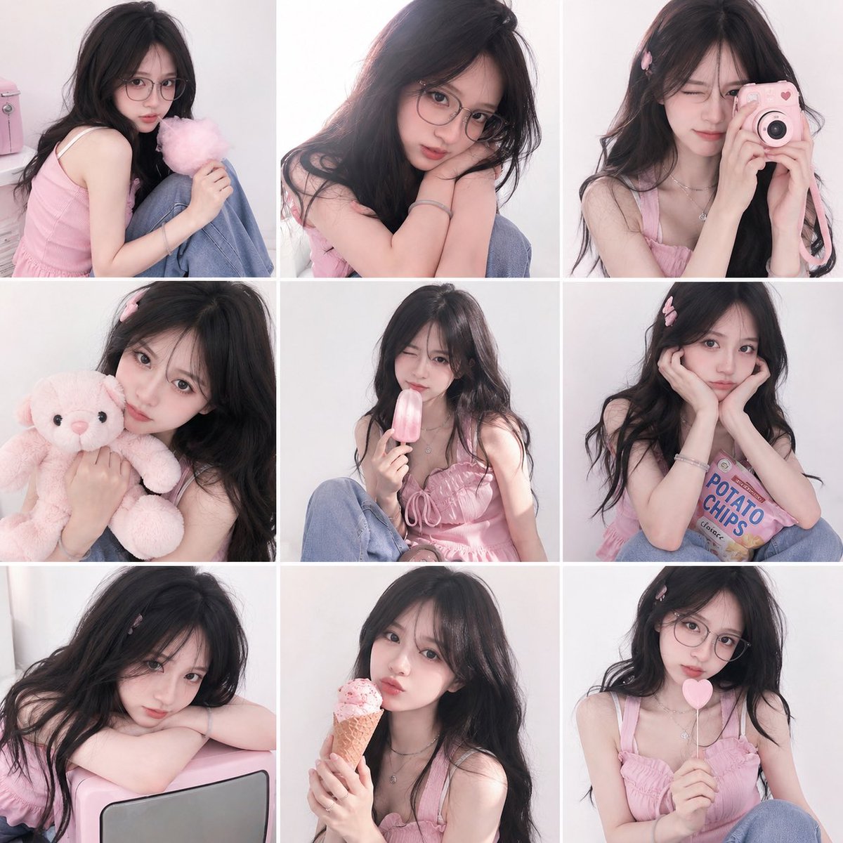 Dreamy Y2K Soft Girl Magazine Grid