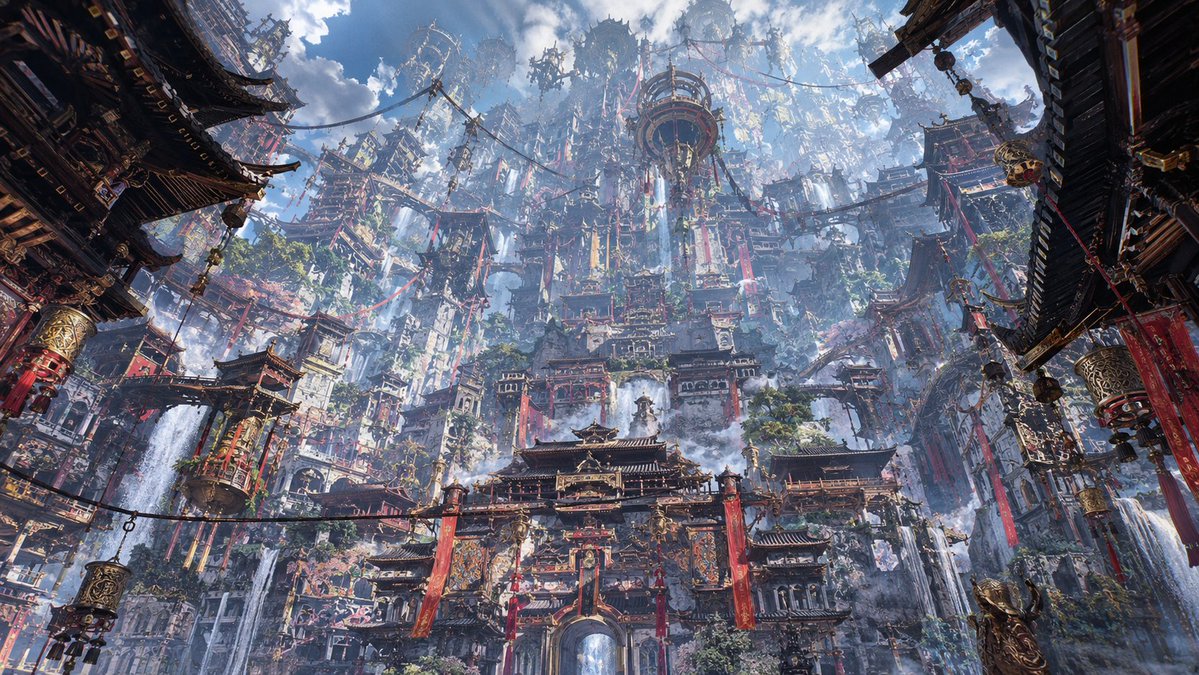 Maximalist Sky Temple City