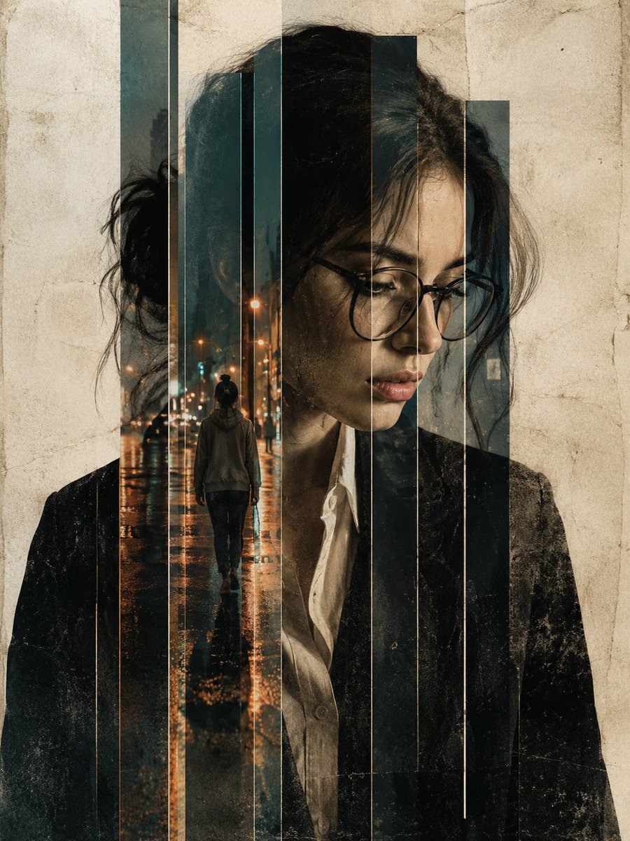 Double Exposure Editorial Portrait