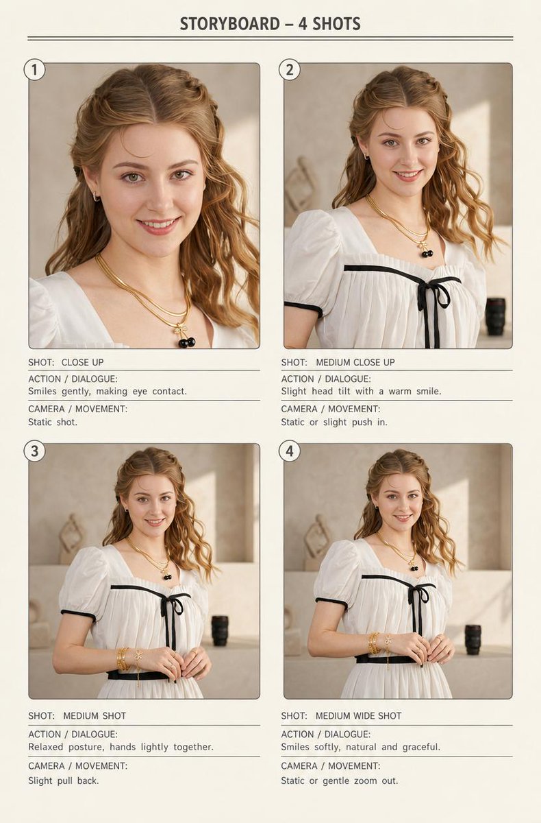 Four-Shot Fashion Storyboard