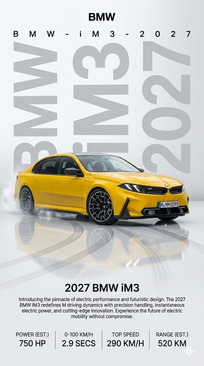 2027 BMW iM3 Launch Poster